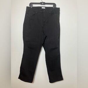 Good American Black Jeans Sz 16‎ Straight Leg Mid Rise Casual Comfort
